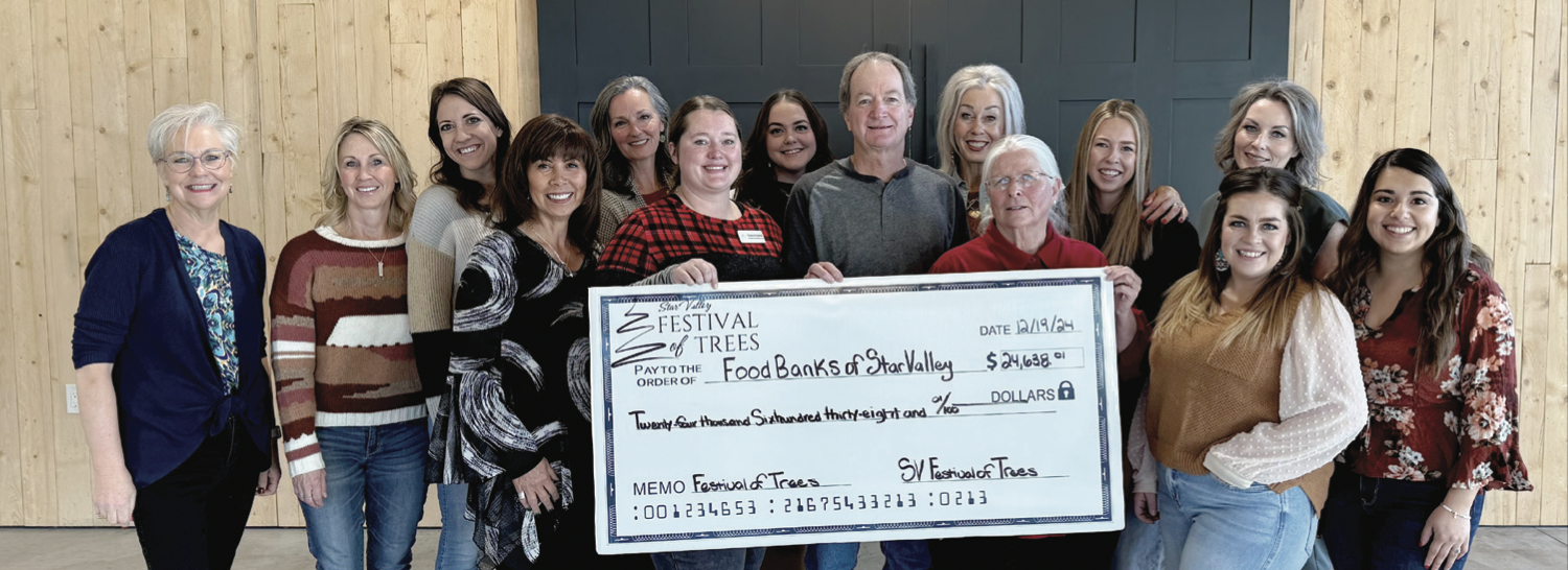 Festival of Trees committee presents checks to valley food pantries