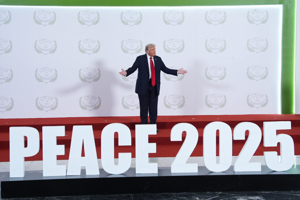 Trump urges leaders to put ‘old feuds’ aside as he calls for a new era of harmony in the Middle East