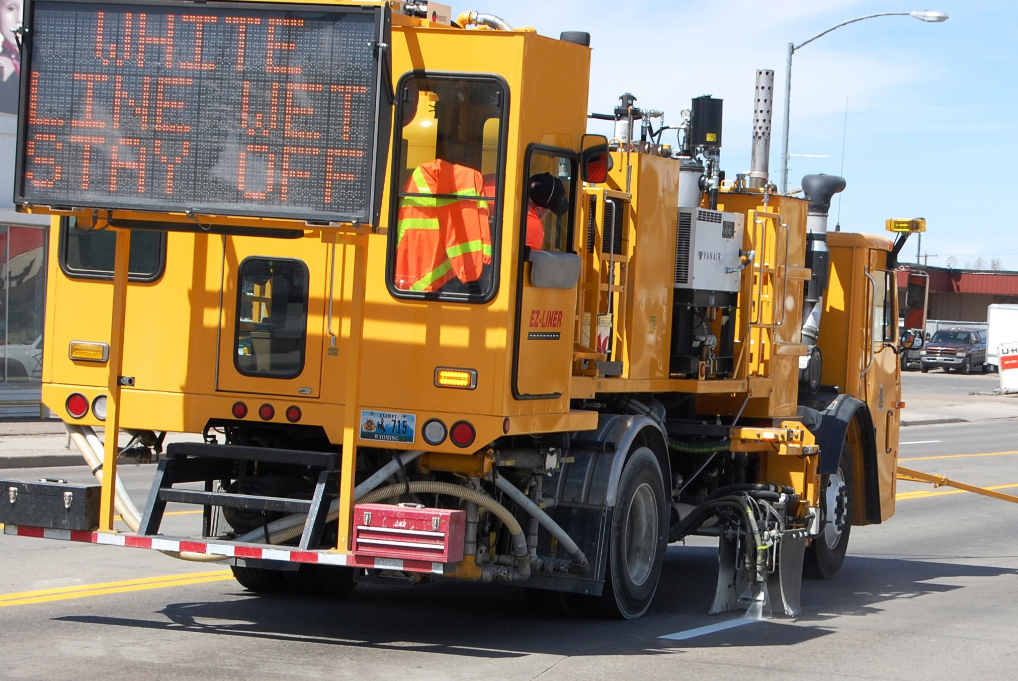 Striping crews in Star Valley this week