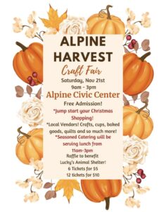 Alpine Harvest Craft Fair